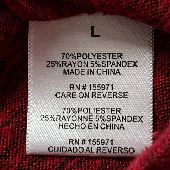 Storybuk Christmas Hoodie Top sz L Studded Kangaroo Pocket Lightweight Red - Picture 8 of 9